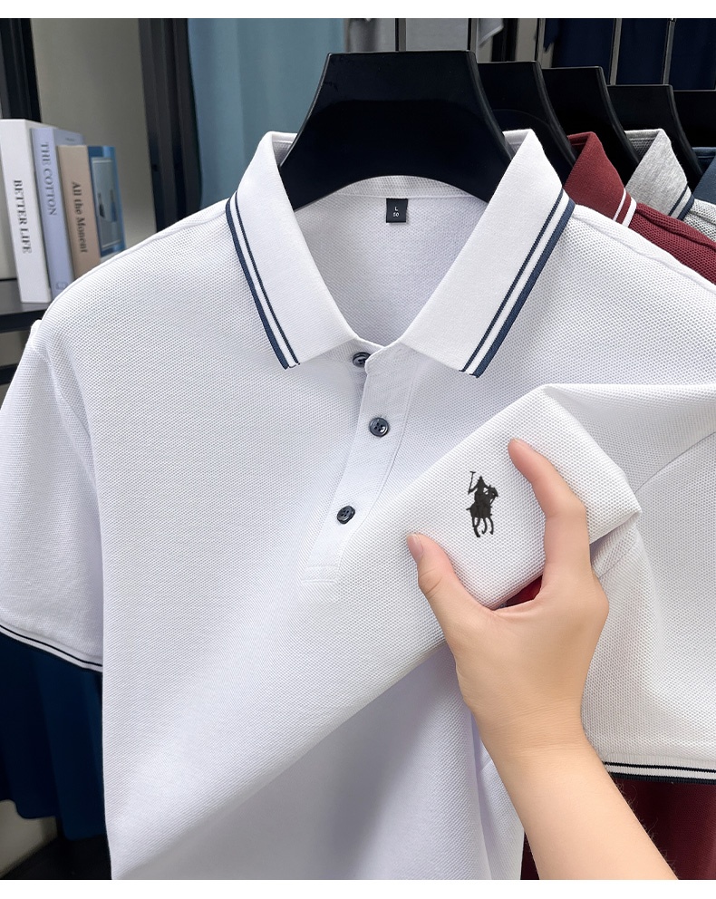 Polo Shirt Pique - Polo d'été à col rayé, en