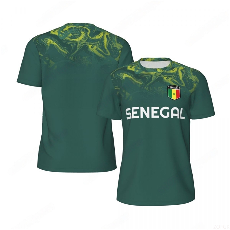 Tee Graphic Print - Mode drapeau du sénégal graphique Football