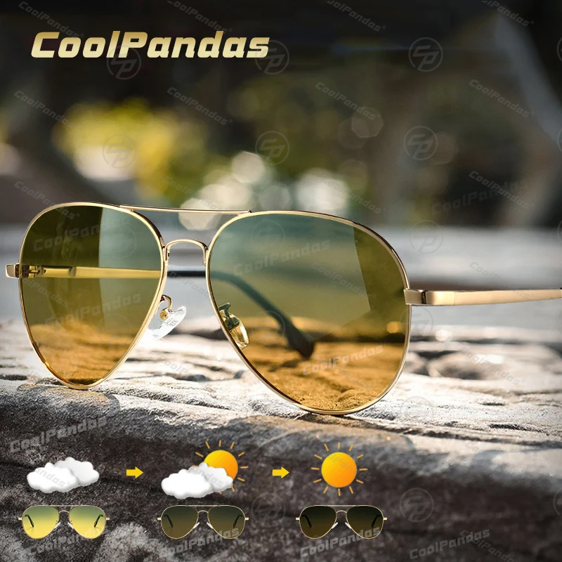 Sunglasses Aviator Polarized - Lunettes de soleil photochromiques hommes polarisées