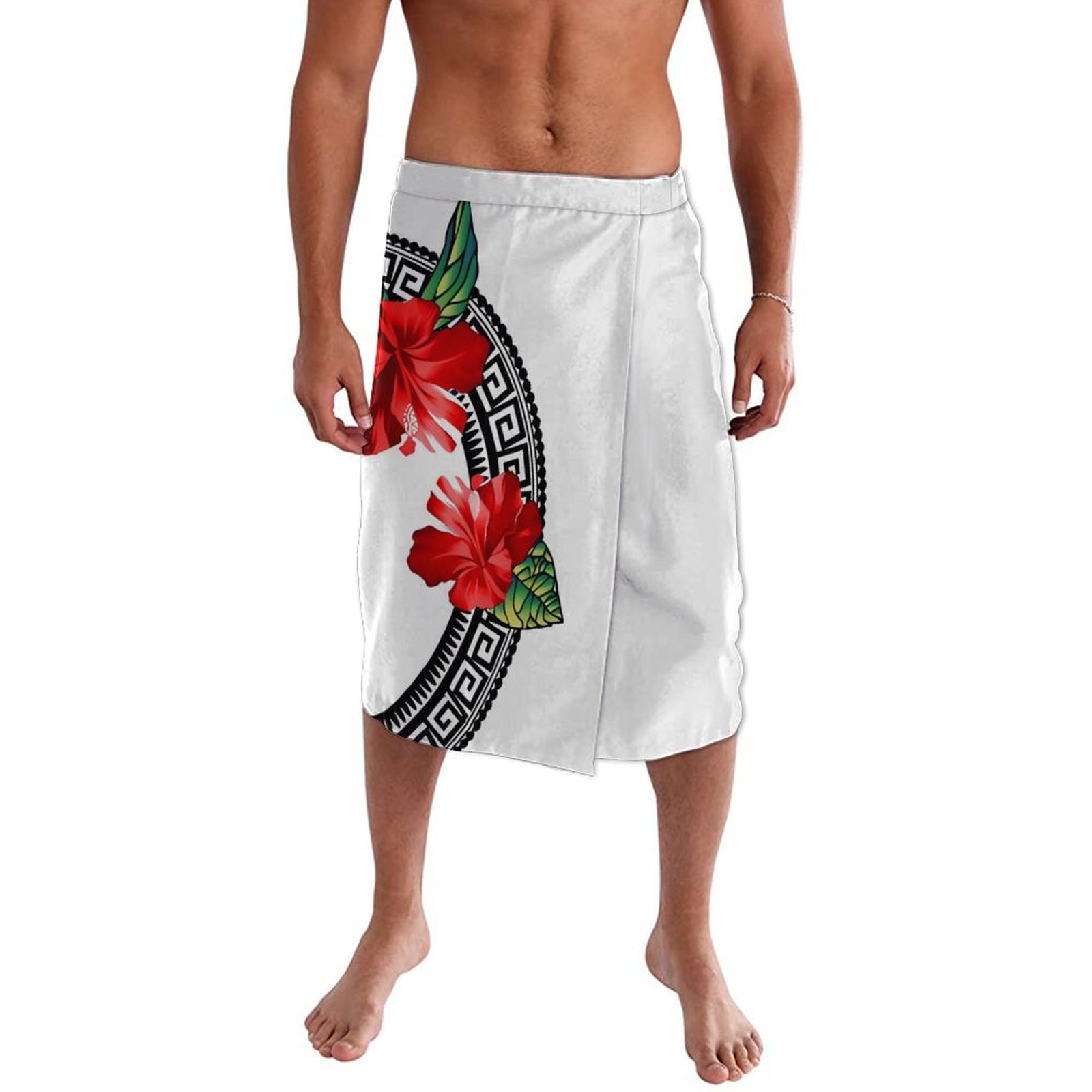 Sarong Men Wrap - Tablier de plage polynésien traditionnel d'été