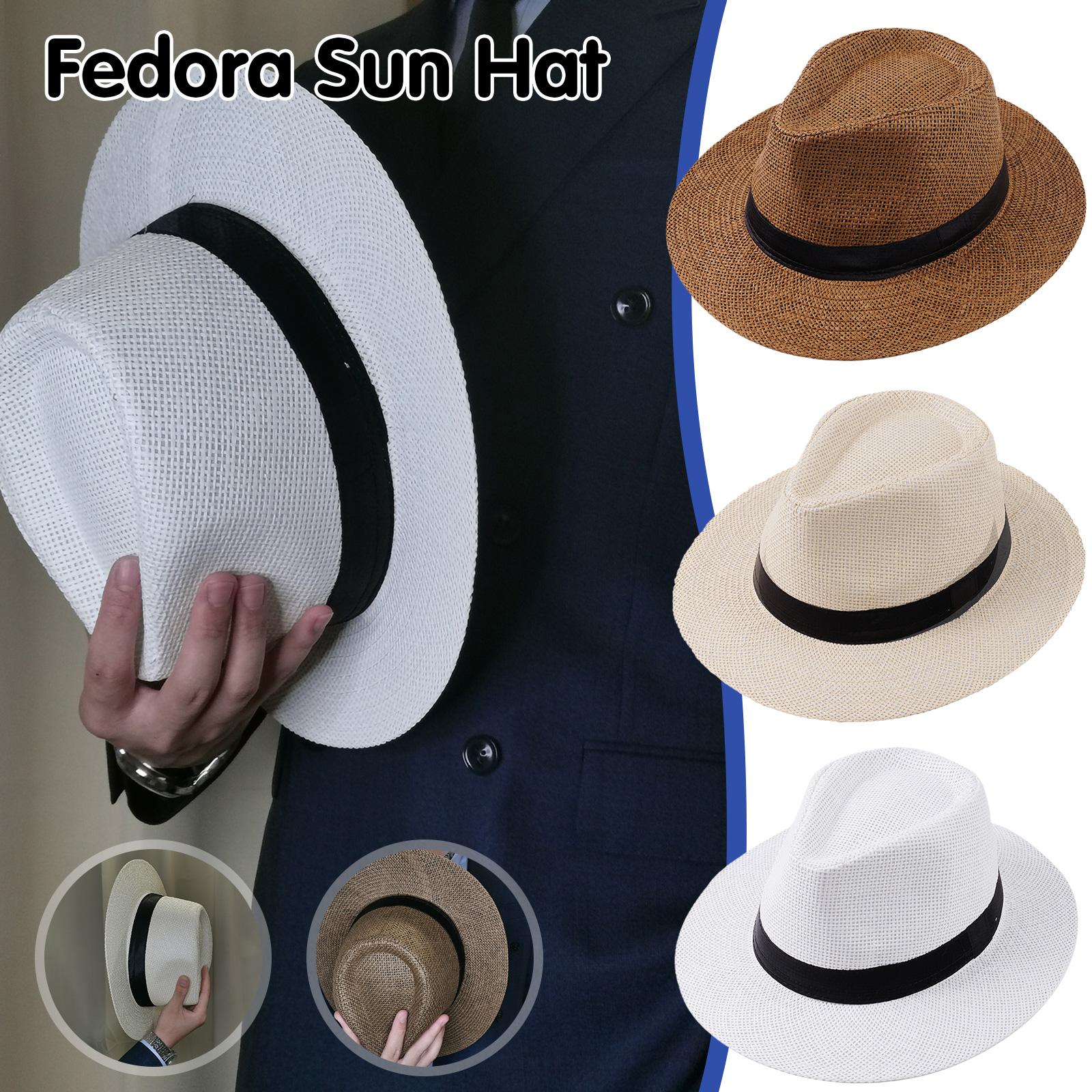 Bucket Hat Straw - Chapeau de paille Panama pour homme,