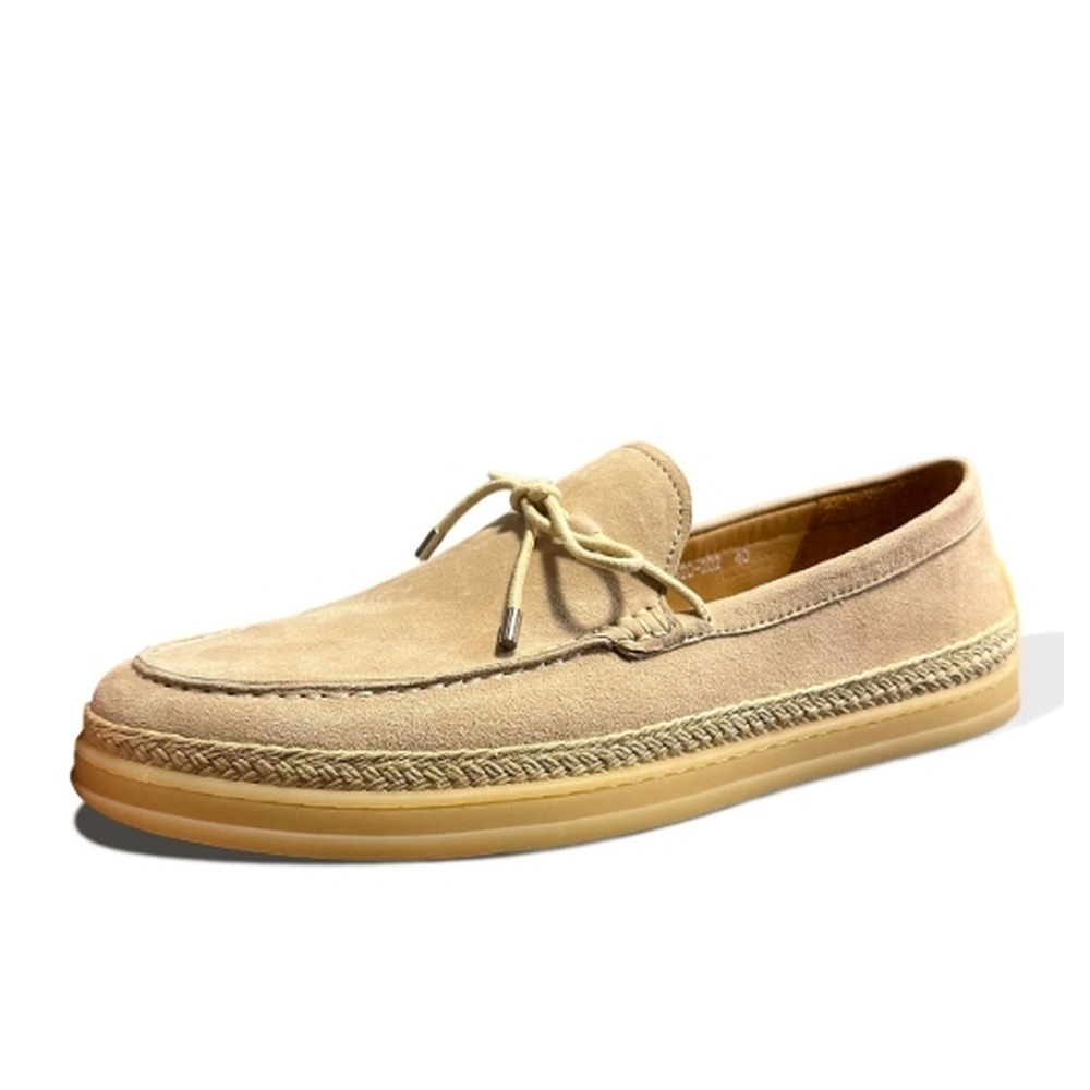 Espadrille Slip On - Chaussures bateau en daim pour hommes,