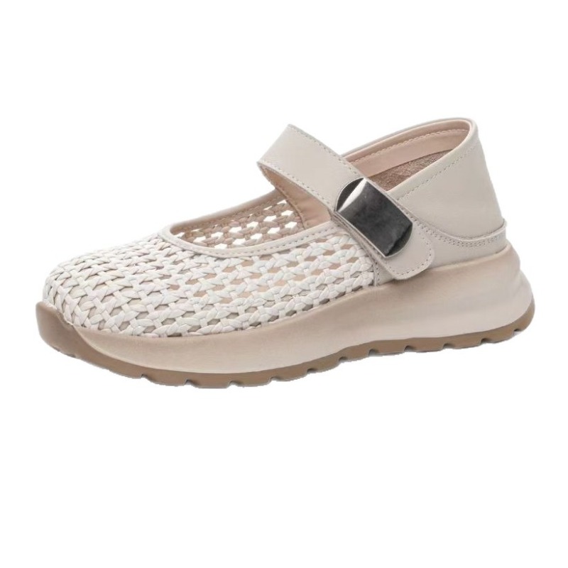 Espadrille Slip On - Chaussures plates Mary Jane en cuir