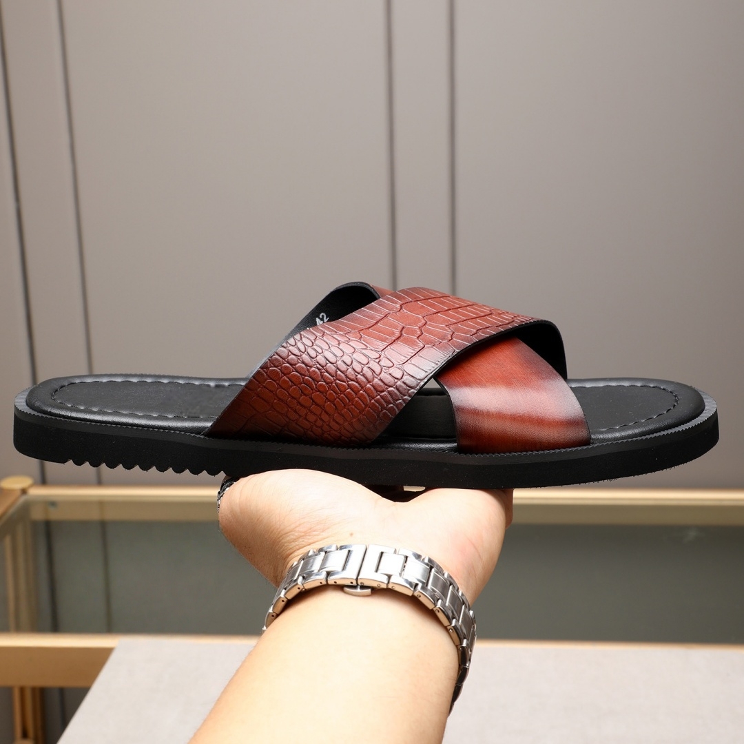 Flip Flop Leather Men - Sandales de luxe pour hommes, faites