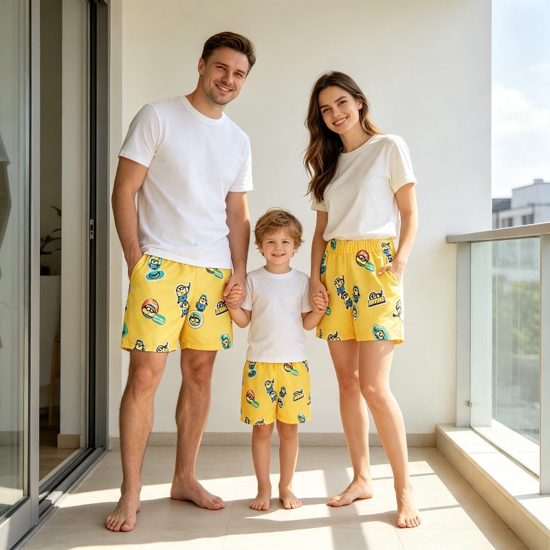 Trunks Board Surf - Shorts de bain imprimés Minions pour