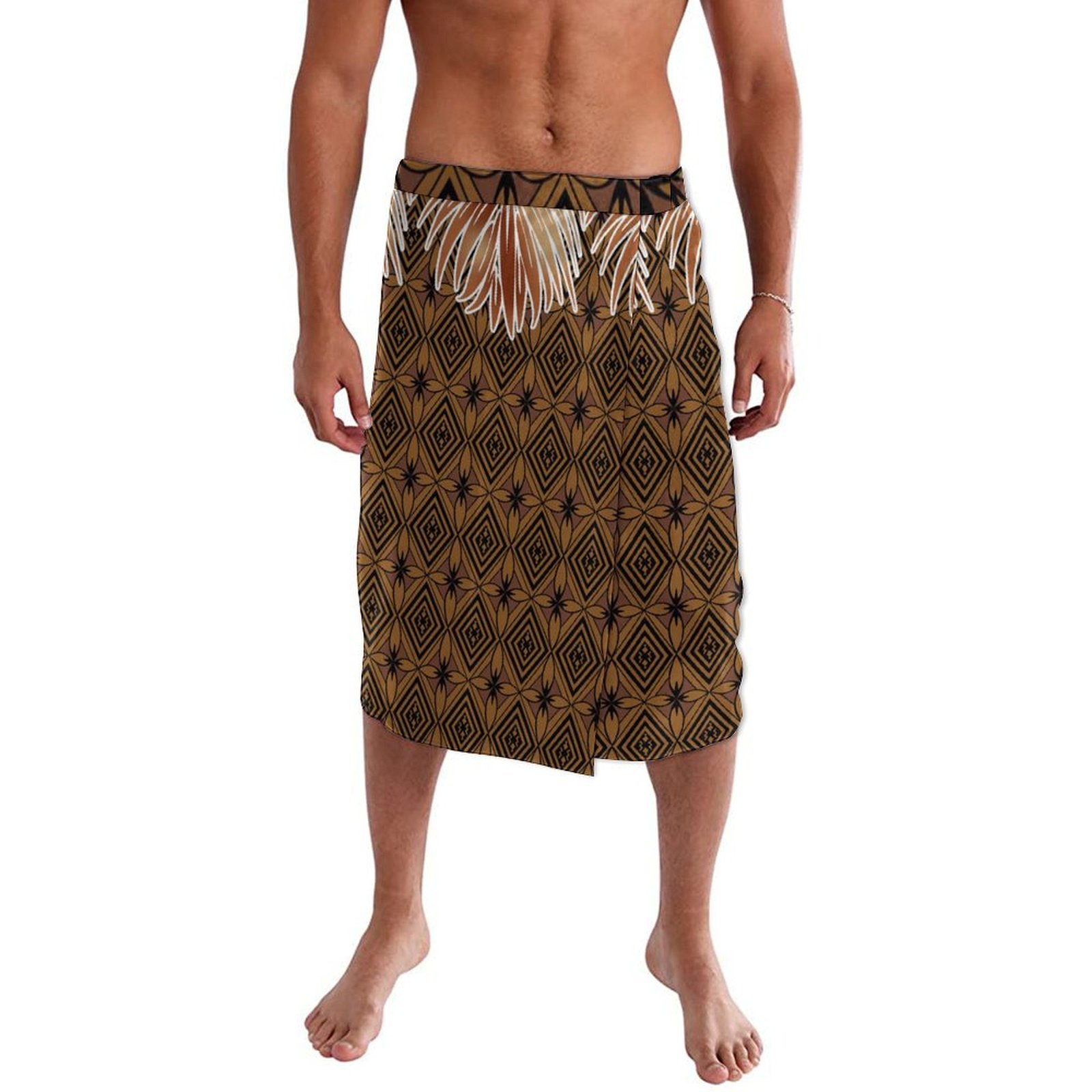 Sarong Men Wrap - Tablier Décontracté Traditionnel Tribal d'Été pour