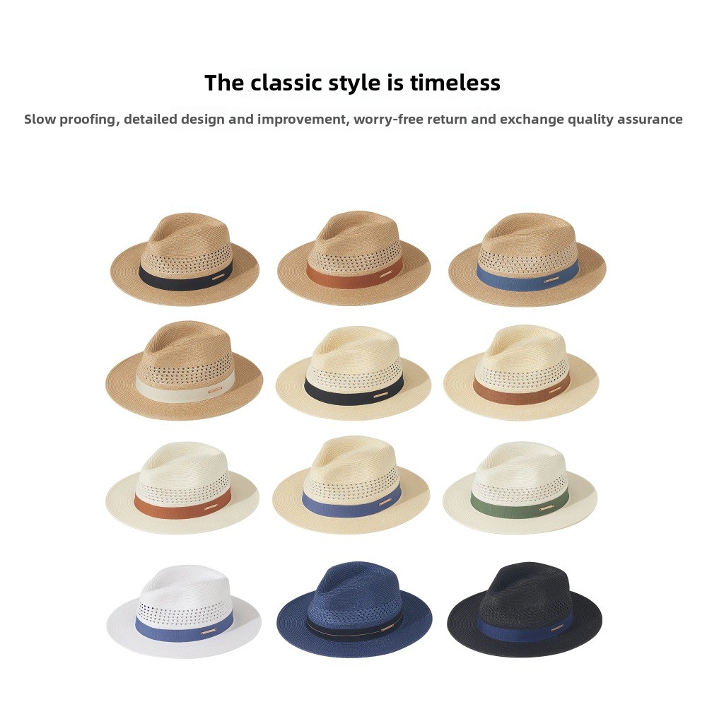 Bucket Hat Straw - Chapeau de paille Jazz Panama pour