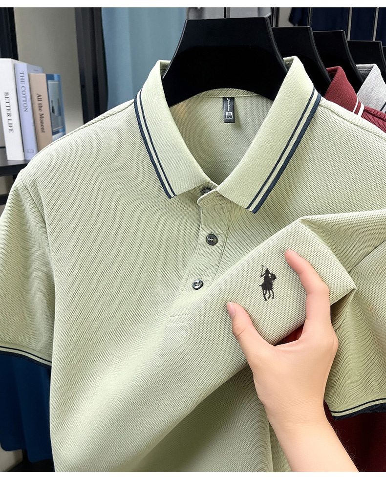 Polo d'été à col rayé, en tiss - Polo Shirt Pique avis et prix