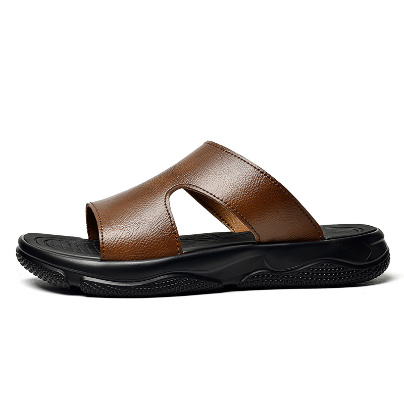 Sandales à enfiler en cuir pou - Flip Flop Leather Men avis et prix