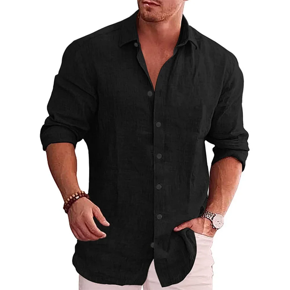 Chemise à manches longues pour - Linen Shirt Breathable avis et prix