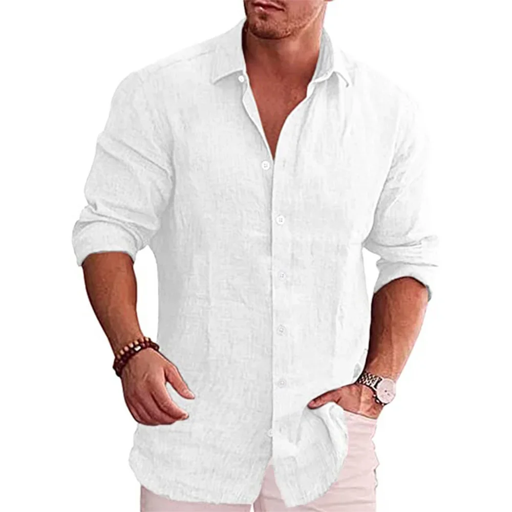 Chemise à manches longues pour - Linen Shirt Breathable avis et prix
