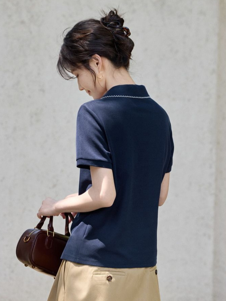 T-shirt pour femme, coupe ajus - Polo Shirt Pique avis et prix