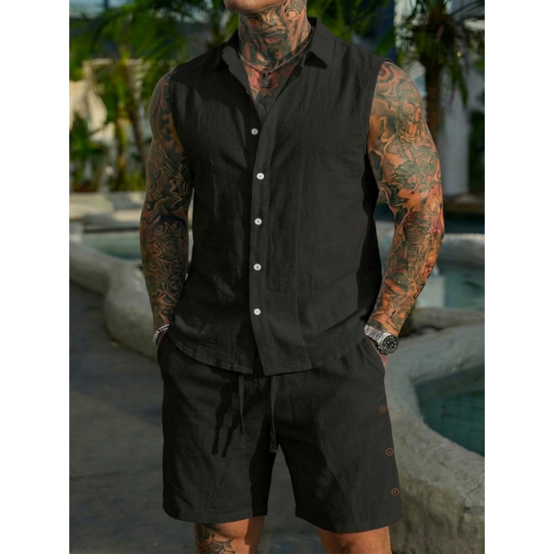 Ensemble 2 pièces pour homme e - Short Linen Drawstring avis et prix