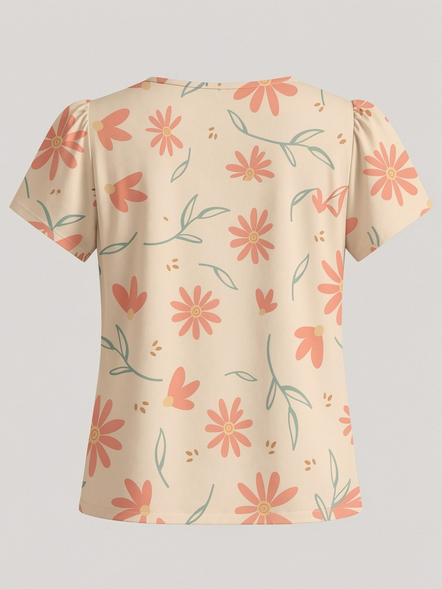 Nouveau T-shirt élégant à col  - Resort Shirt Floral avis et prix