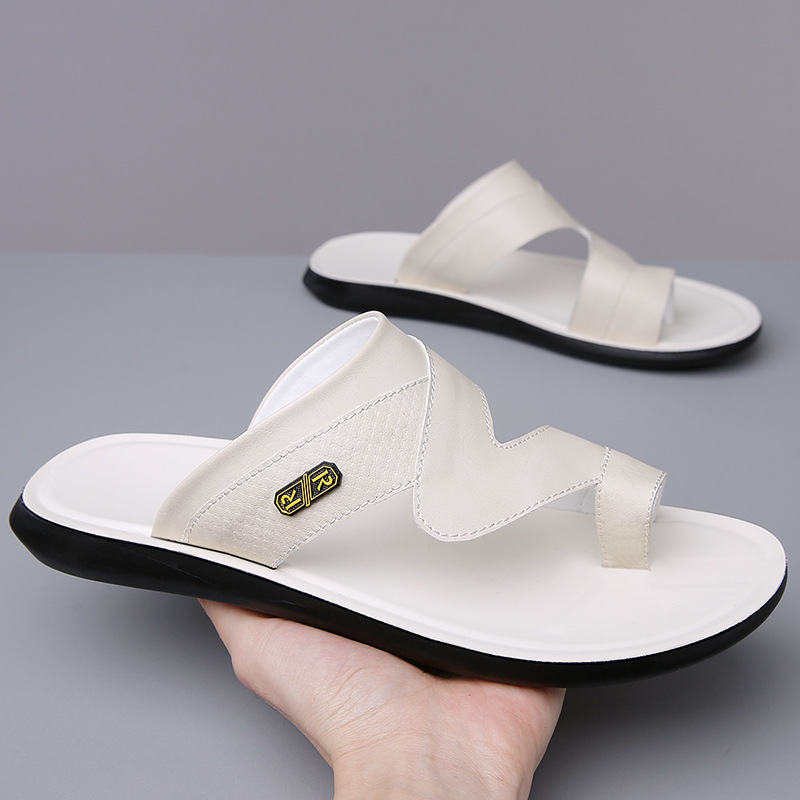Sandales en cuir respirantes e - Flip Flop Leather Men avis et prix