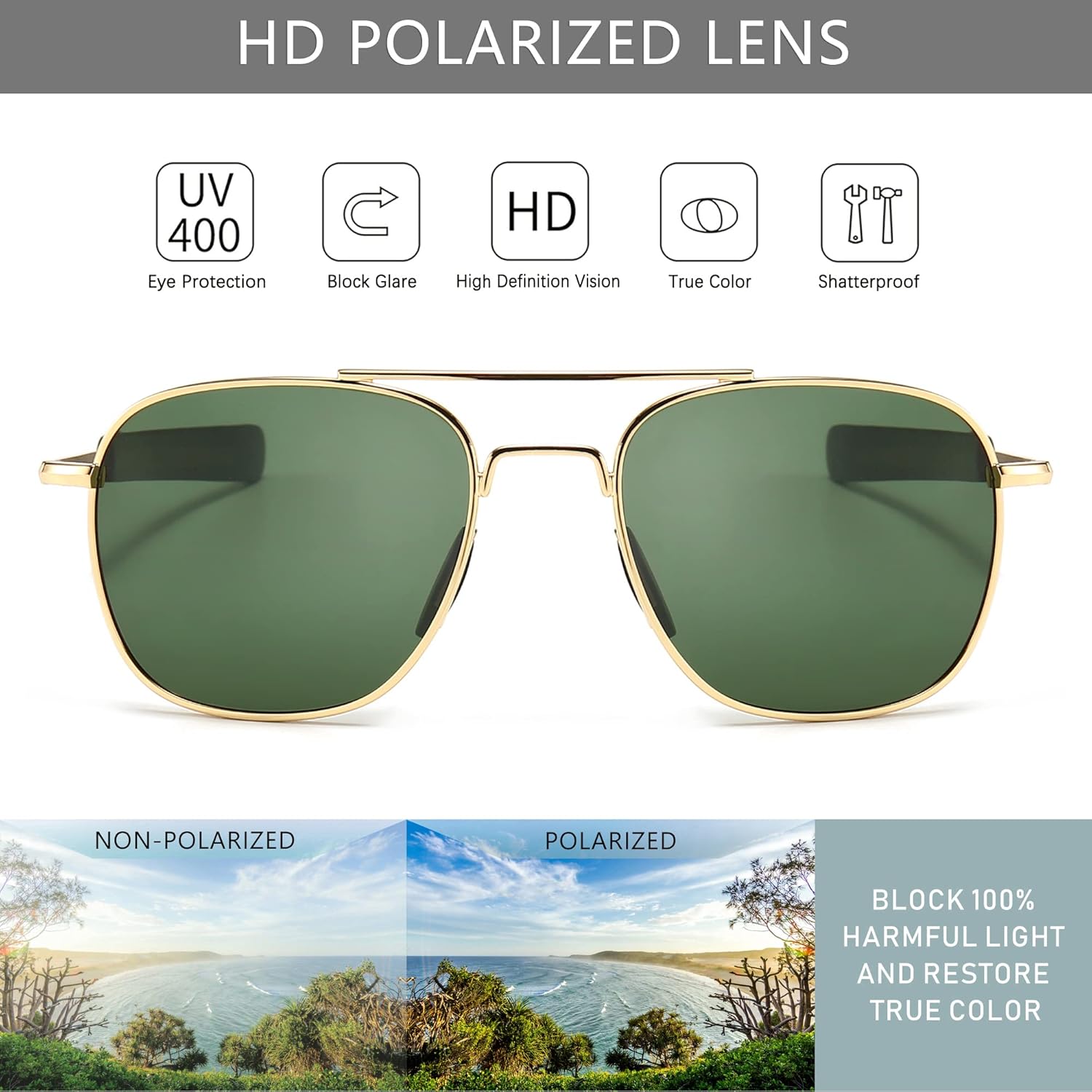 Lunettes de soleil polarisées  - Sunglasses Aviator Polarized avis et prix