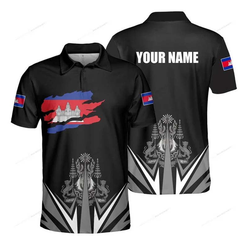 Polo personnalisé avec drapeau - Shirt Camp Collar avis et prix