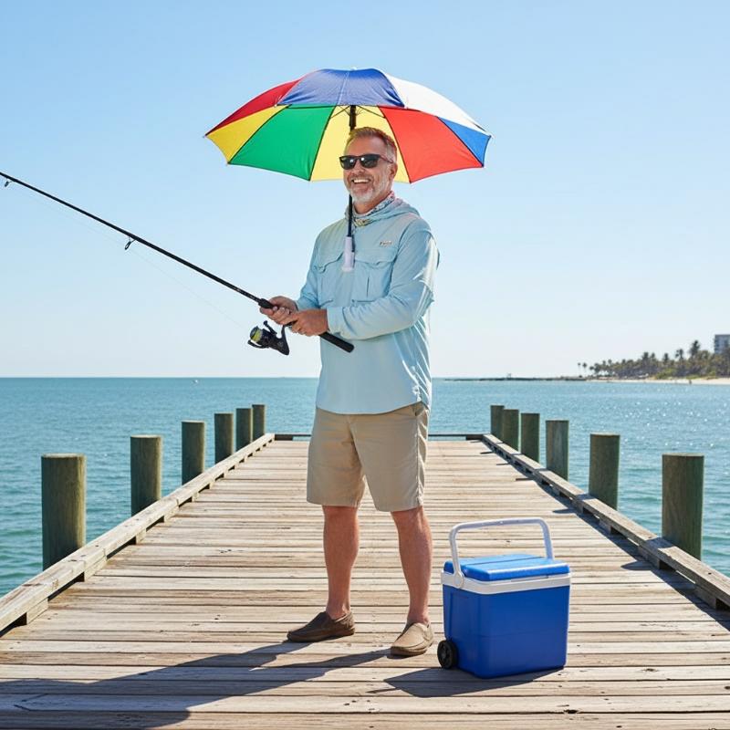 Parapluie pliable à fixer sur  - Bucket Hat Straw avis et prix