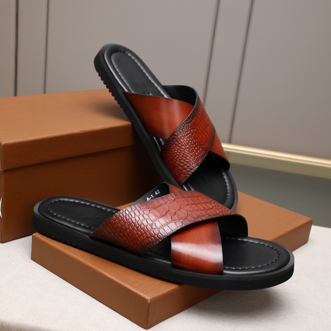 Sandales de luxe pour hommes,  - Flip Flop Leather Men avis et prix
