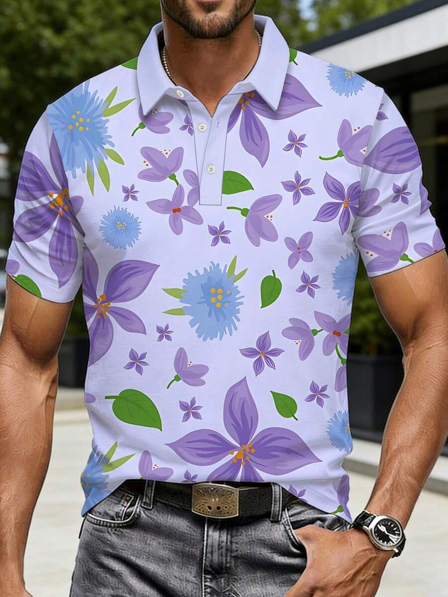 Chemise piqué à imprimé floral - Polo Shirt Pique avis et prix