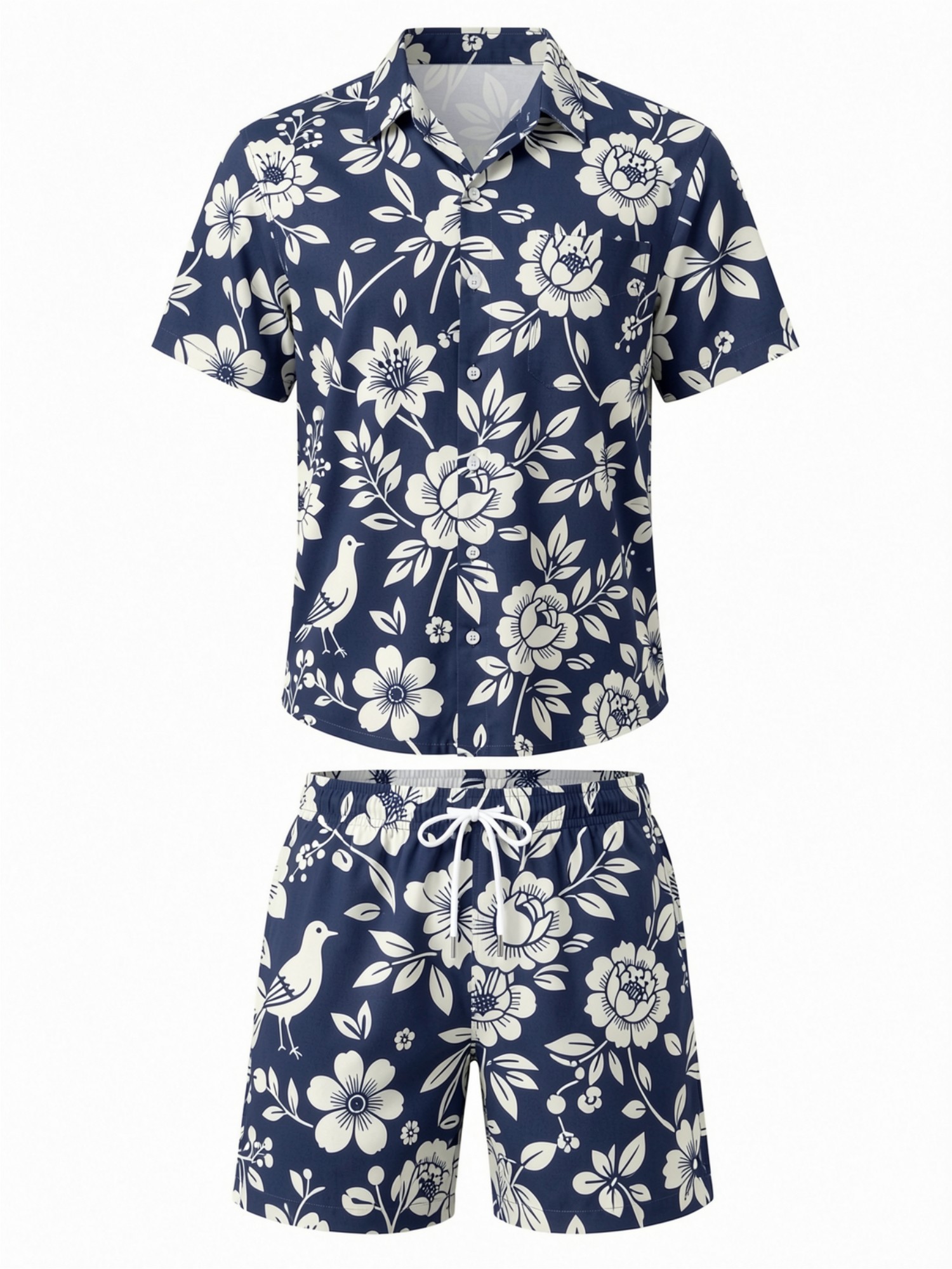 Ensemble chemise à manches cou - Resort Shirt Floral avis et prix