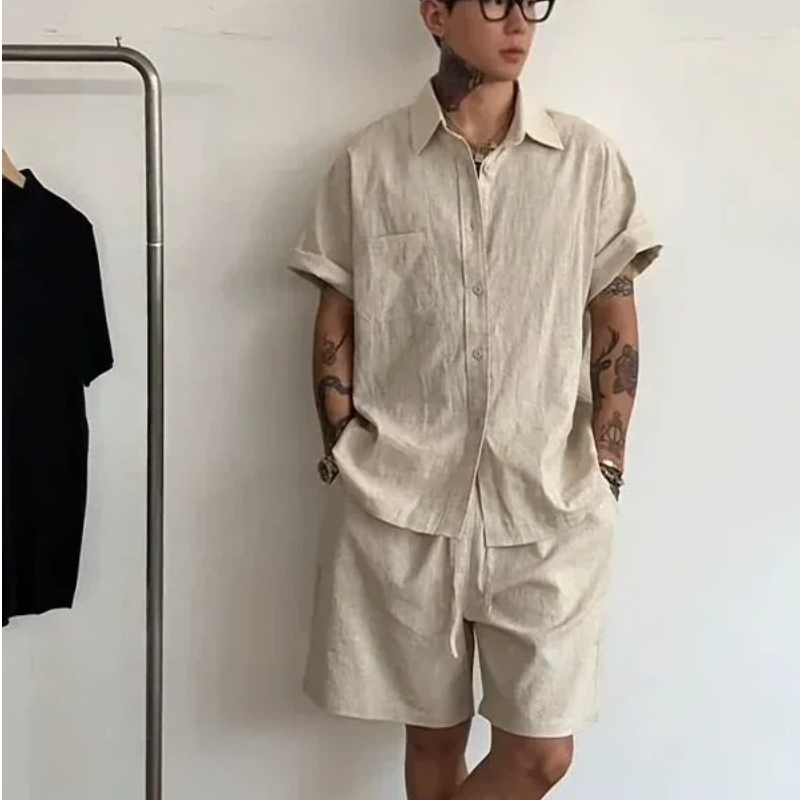 Ensemble 2 pièces en lin et co - Linen Shirt Breathable avis et prix