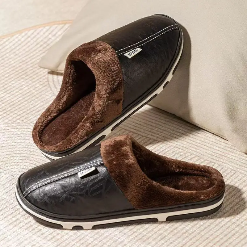 Chaussons d'hiver grande taill - Flip Flop Leather Men avis et prix