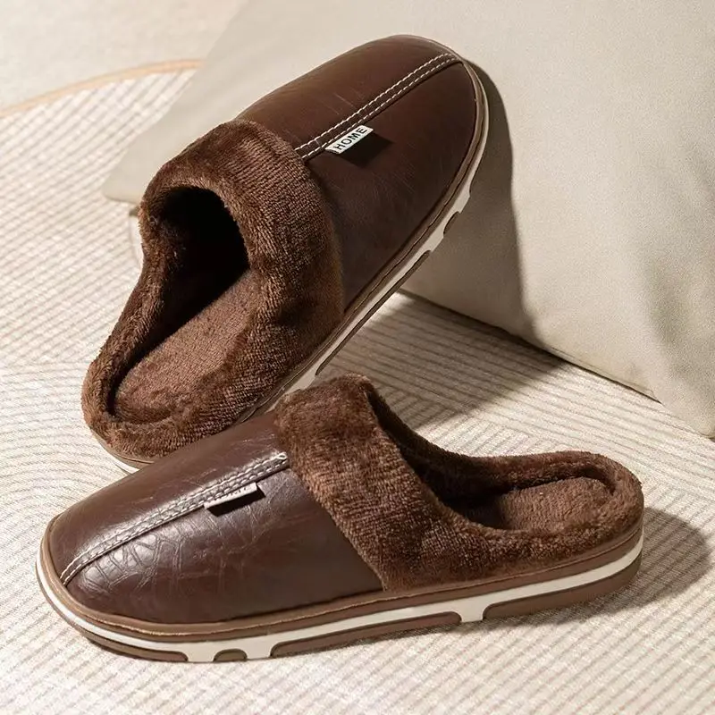 Chaussons d'hiver grande taill - Flip Flop Leather Men avis et prix