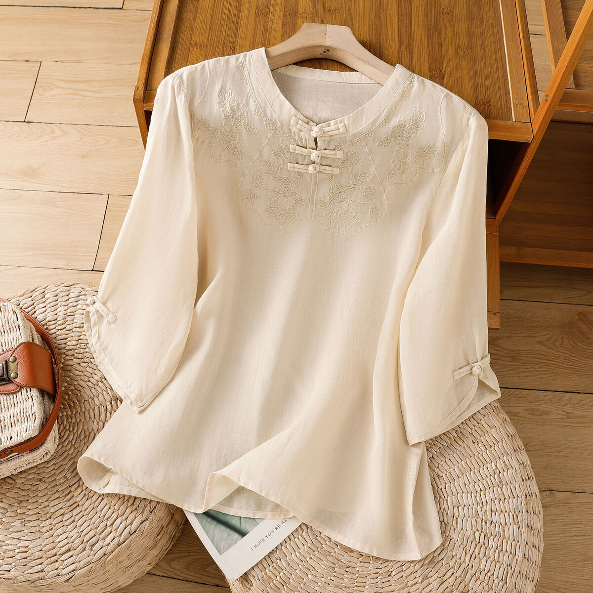 Chemise sans manches en coton  - Shirt Camp Collar avis et prix
