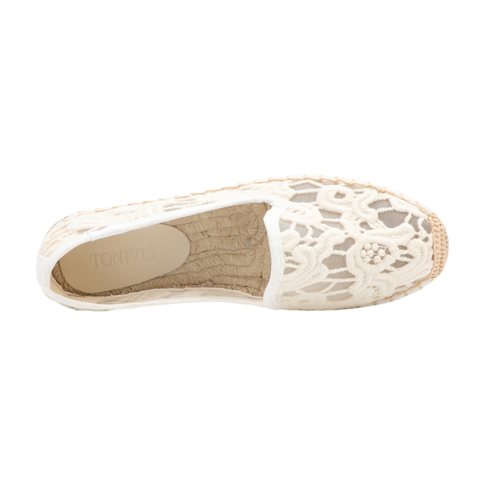 Espadrilles plates en dentelle - Espadrille Slip On avis et prix