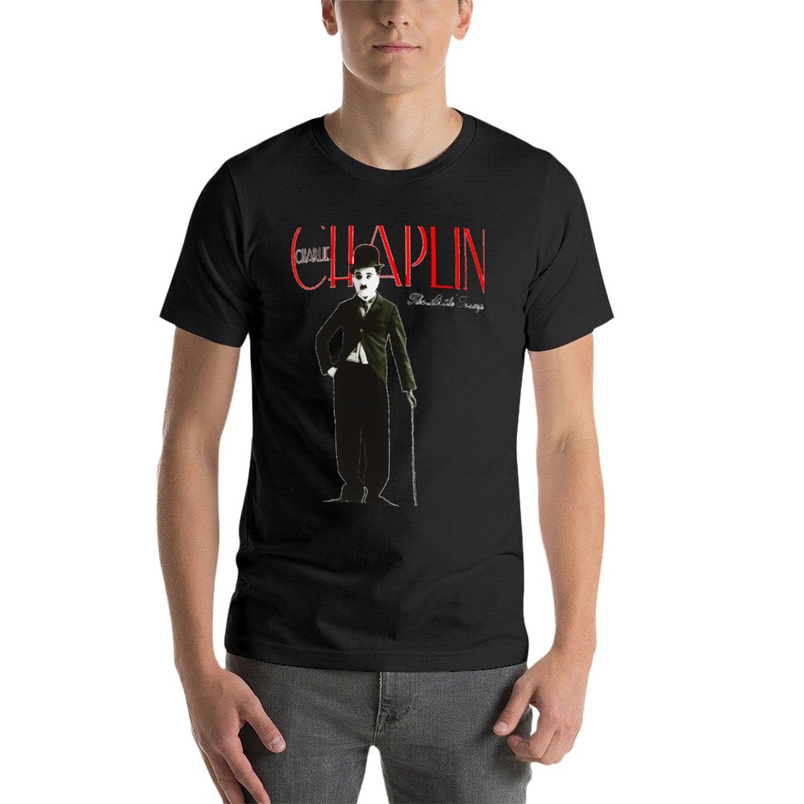 T-shirt Charlie Chaplin The Tr - Tee Graphic Print avis et prix