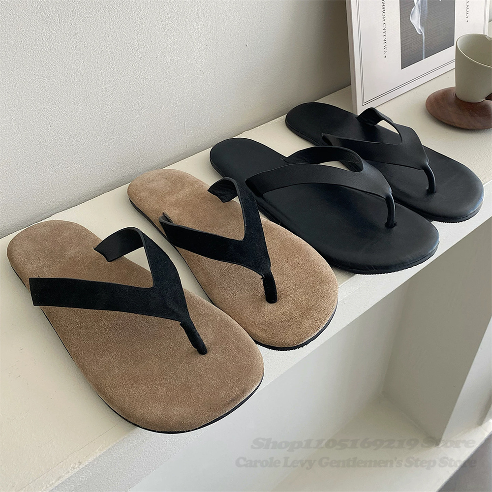 Mules décontractées en cuir su - Flip Flop Leather Men avis et prix