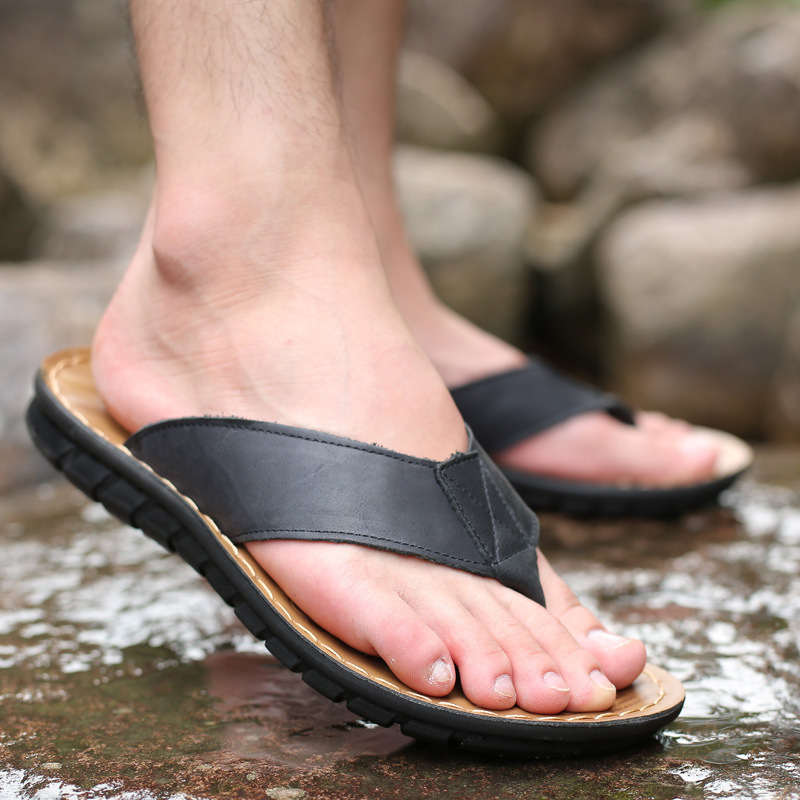 Roma rétro homme pantoufle cou - Flip Flop Leather Men avis et prix