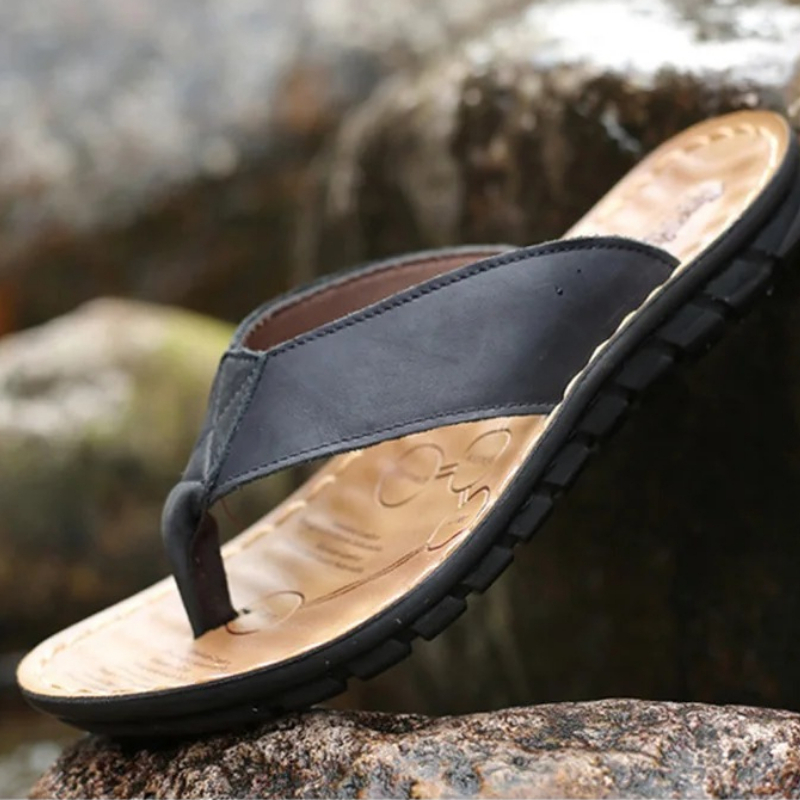 Roma rétro homme pantoufle cou - Flip Flop Leather Men avis et prix