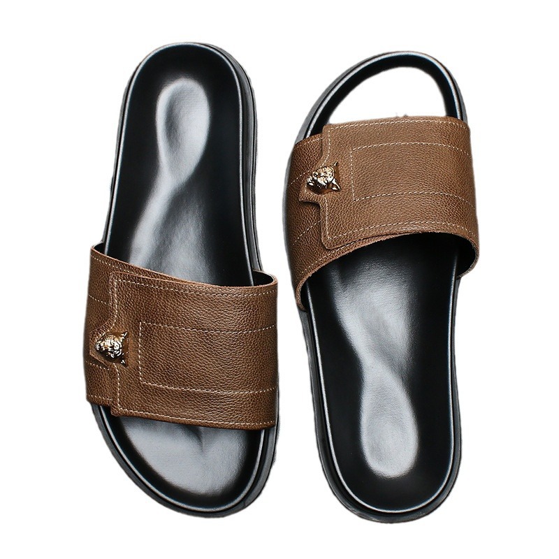 2025 nouvelles pantoufles en c - Flip Flop Leather Men avis et prix