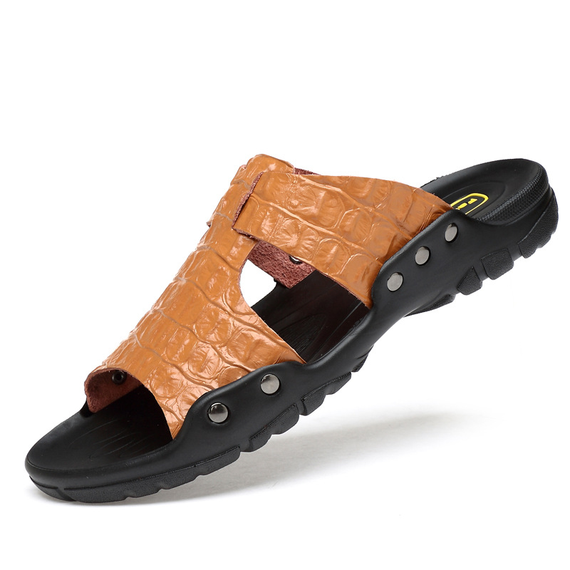 Sandales en cuir pour hommes,  - Flip Flop Leather Men avis et prix