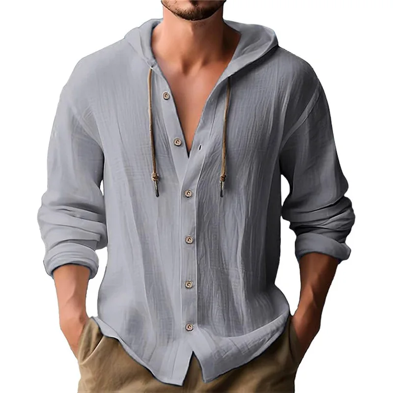 Chemise décontractée à manches - Short Linen Drawstring avis et prix