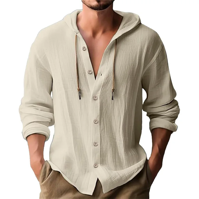 Chemise décontractée à manches - Short Linen Drawstring avis et prix