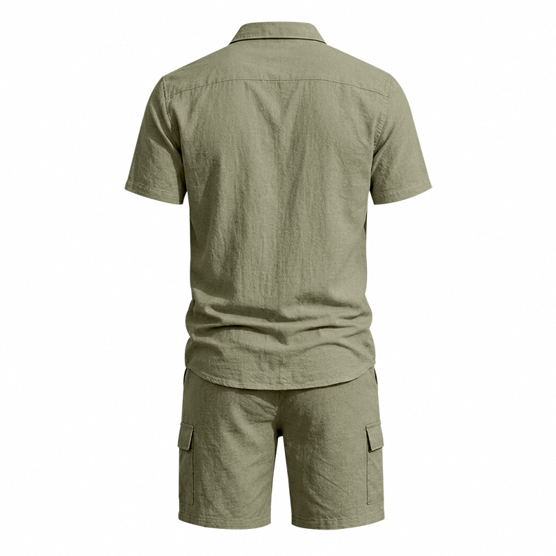Ensemble deux pièces en lin am - Linen Shirt Breathable avis et prix